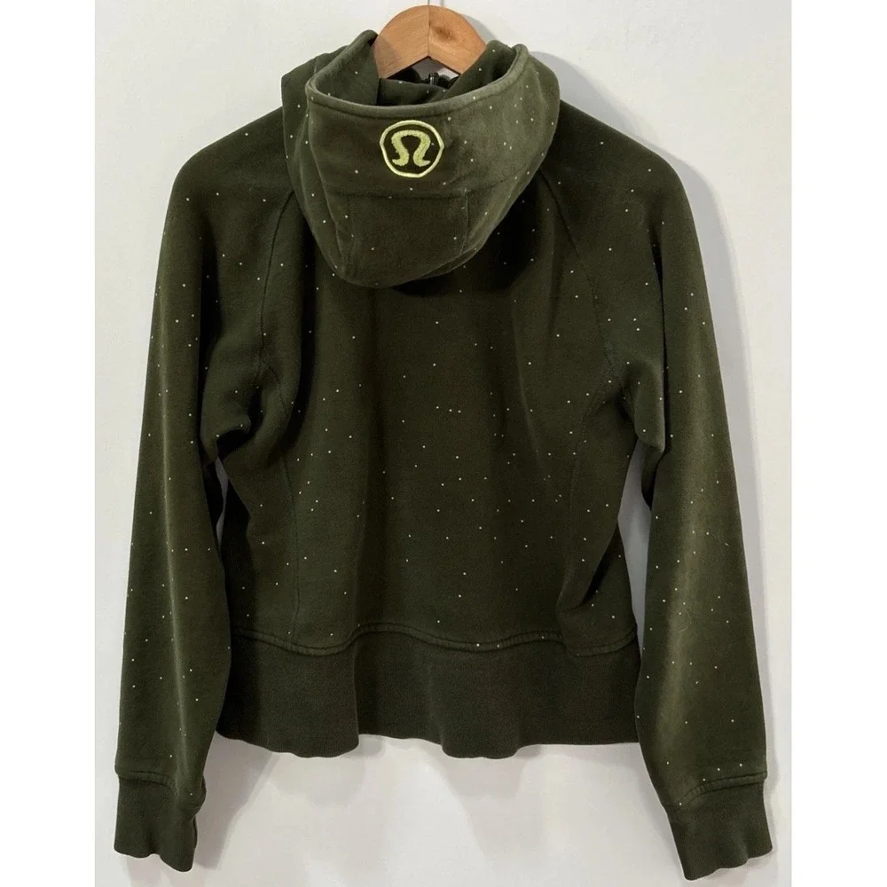 Lululemon‎ Women's RARE Polka Dot Full Zip Hooded Scuba Jacket No Pilling
